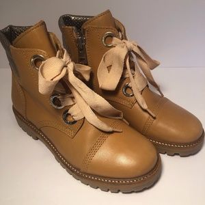 Zadig & Voltaire Boot- Tan Leather Metallic Snake